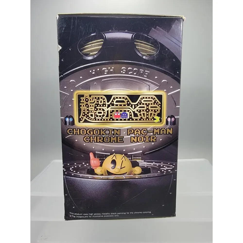 Pac-Man Bandai Namco Chrome Noir Chogokin With 2 Switch Pac-Man World Re-PAC 1&2